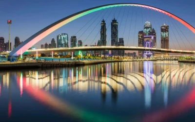 Tolerance bridge — изогнутый мост через дубайский канал