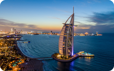 Burj al Arab (Парус) — самый самый известный отель Дубая